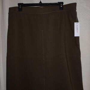 BRAND NEW LIZ CLAIBORNE WOMENS MOSS GREEN SKIRT SIZE 18W